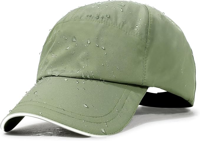 Mens Water-Resistant Baseball Cap Womens Rain Hat Foldable Outdoor Running Sun Fishing hat