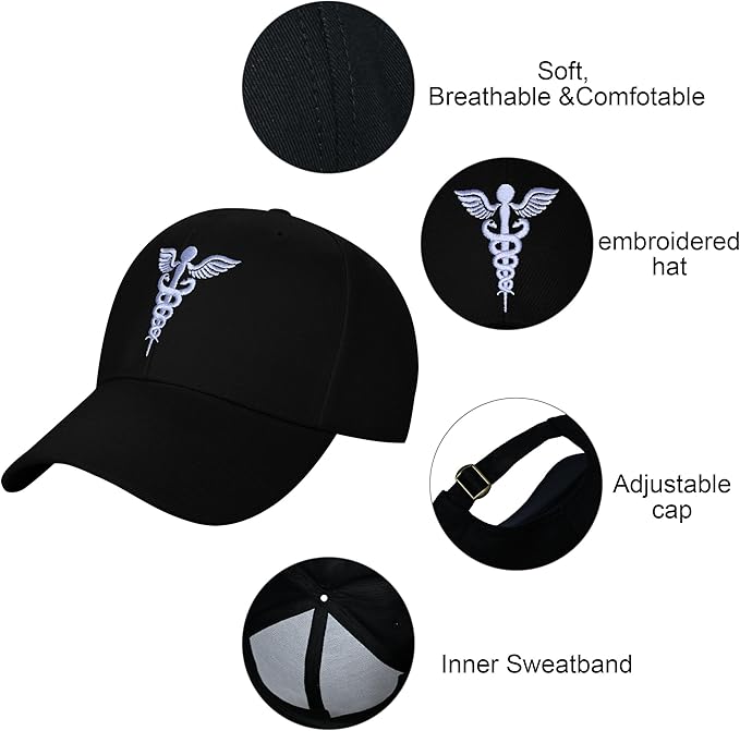 Embroidered Baseball Cap for Women Men Adjustable Baseball Hat Black Baseball Cap Trucker Hat