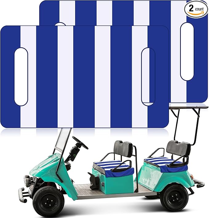 HunnmingRe 2 Pcs Microfiber Golf Cart Seat Cover American Flag Golf Blanket Portable Cushion Cover for Cart Independence Day Accessories