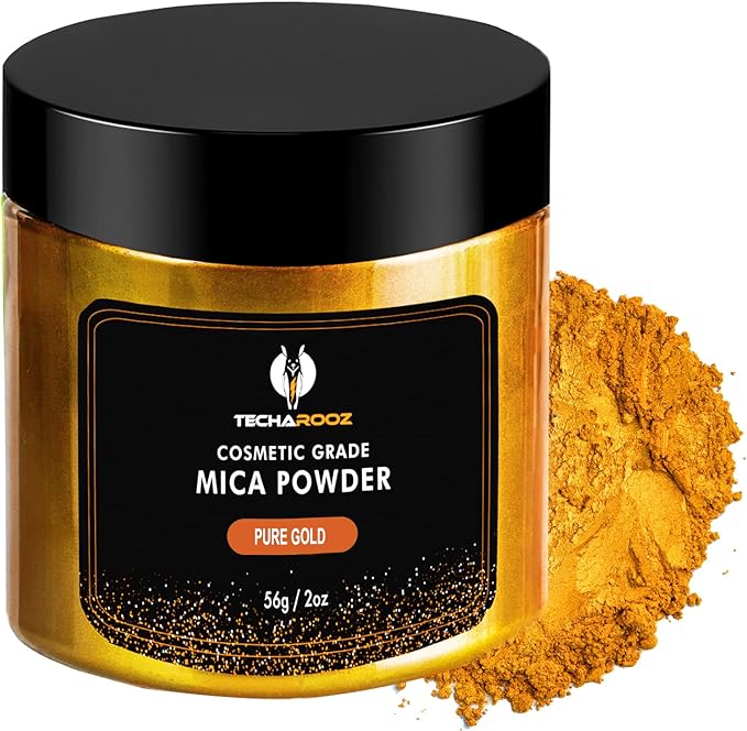 Pure Gold MICA Powder for EPOXY Resin 56G / 2OZ. JAR by TECHAROOZ