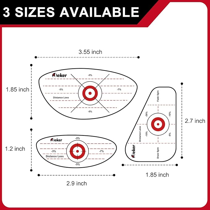 Golf Impact Tape - High-Resolution Strike Stickers for Iron, Wood & Fairway Clubs, Non-Residue, Swing Training Aid Impact Labels