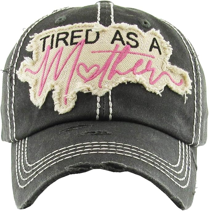 Funky Junque Distressed Vintage Baseball Cap - Embroidered Patch Women's Hat - Holiday, Lifestyle & Patriotic Designs