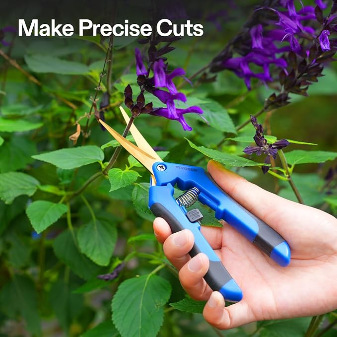 VIVOSUN 12-Pack 6.5 Inch Gardening Scissors Hand Pruner Pruning Shear - Image 2