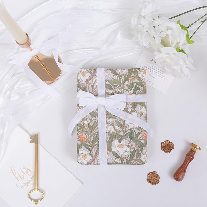 Vintage White Velvet Ribbon Christmas Ribbon - Image 3