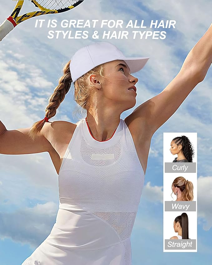 Flafens High Ponytail Hats for Women Baseball Caps - Cute Summer Adjustable Criss Cross Sports Running Pony Tail Hat Ladies