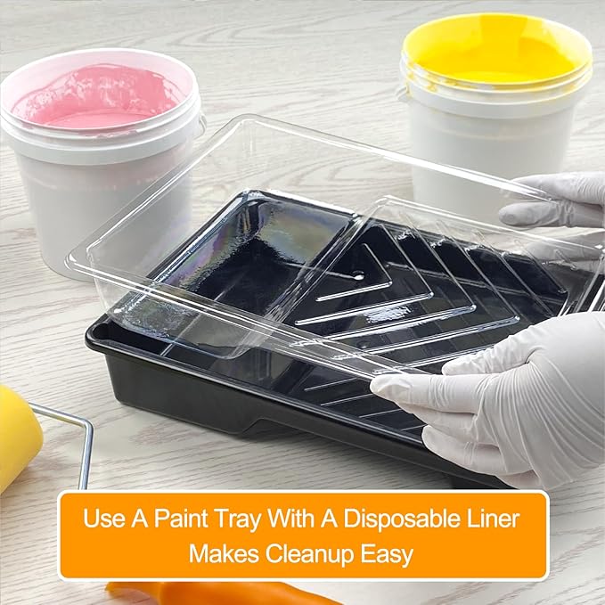 Great Andrew 12 Pack Paint Tray Liners 7 Inch, Paint Roller Trays, Paint Pan - Image 6