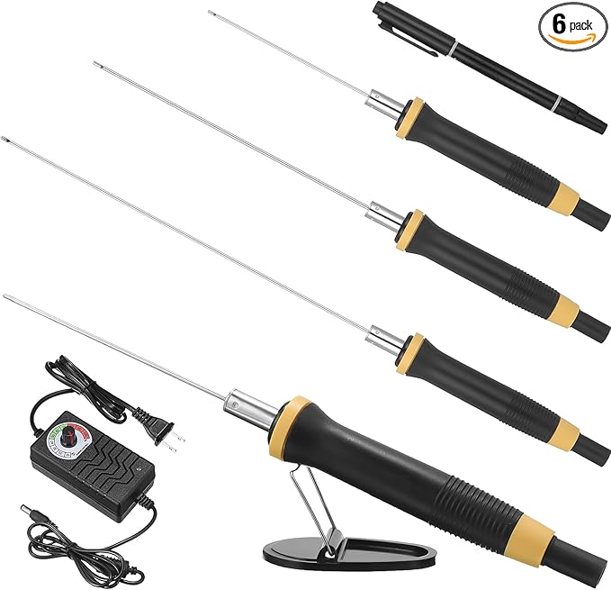 6 Pcs Foam Cutter Electric Hot Wire Cutter Pen Tools Kit, 110-220V/ 36W Digital by Threlaco