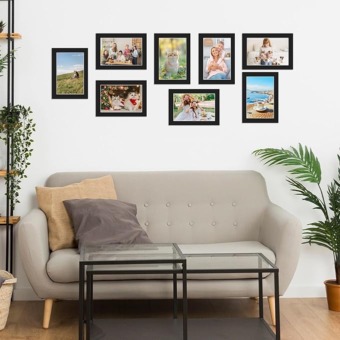 Prudiut 15 Pack 5x7 Black Picture Mats, Frame Mattes - Image 6