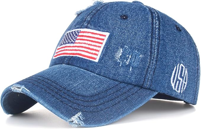 USA Flag Baseball Cap American Patriotic Trucker Hat Father Dad Mother Mom Adjustable Sportswear Hat for Men Women Adults