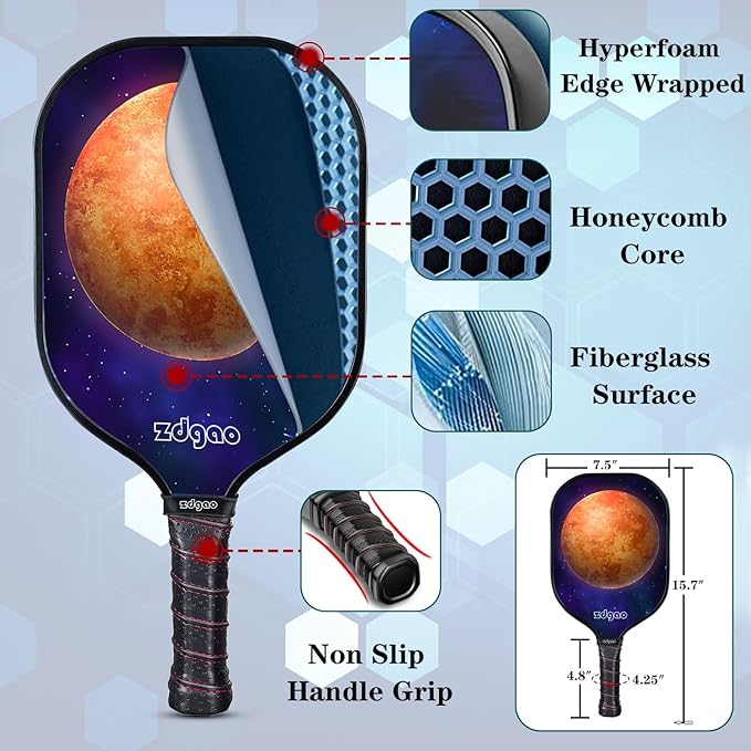 Zdgao Pickleball Set with Net for Driveway, 22 FT Regulation Size Pickle Ball - Image 3