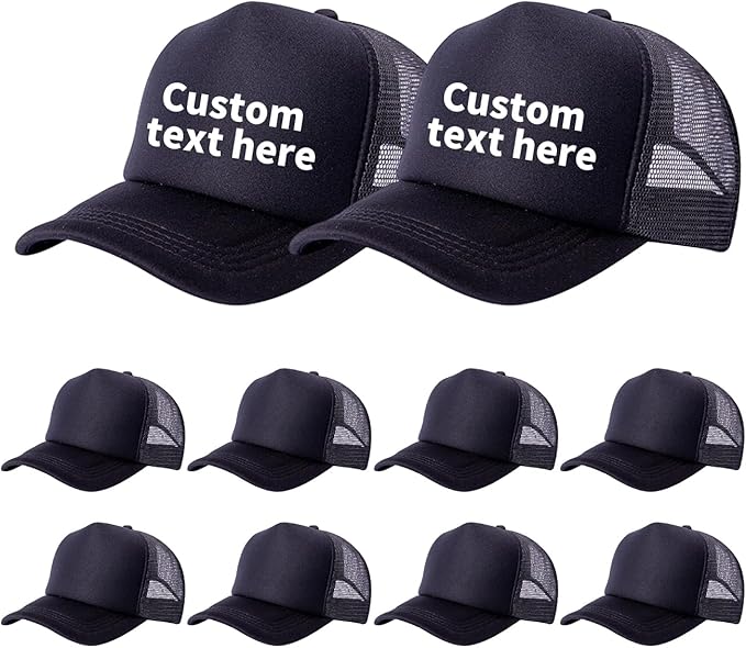 10 Pack of Blank Trucker Hat Bulk Men and Women Hats Bulk DIY Graffiti Mesh Hat Hot Stamping Hats