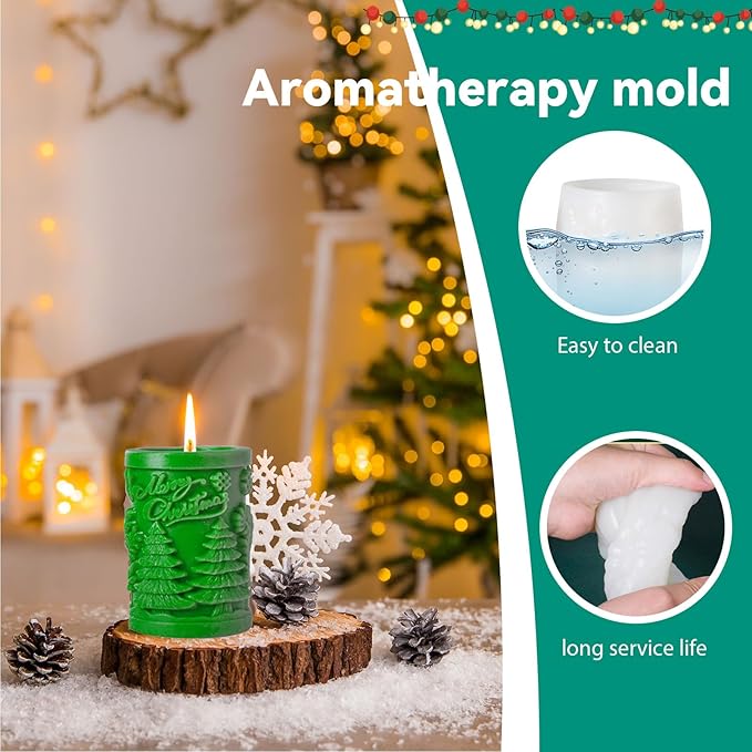 Christmas Candle Silicone Molds, 3D Candle Molds - Image 6