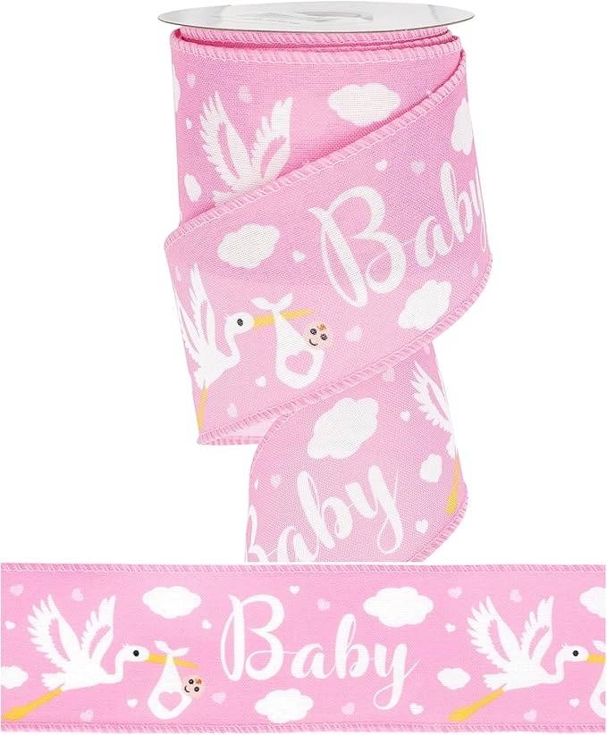 MEEDEE Pink Baby Ribbon for Baby Shower by MEEDEE
