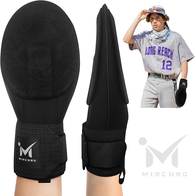 Baseball Sliding Mitt, Youth Ages 6-12 & Teens Adults 12+, Sliding Glove Hand Guard for Baserunning, Hard Shell Ambidextrous Left/Right, Baseball/Softball Compatible, Drip Style