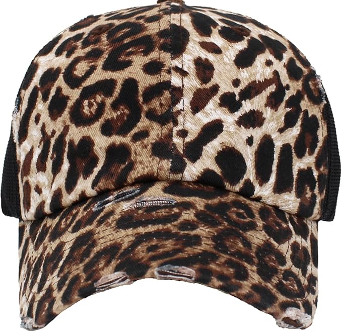 Classic Plain Ponytail Messy High Bun Headwear Adjustable Cotton Trucker Mesh Glitter Hat Baseball Cap
