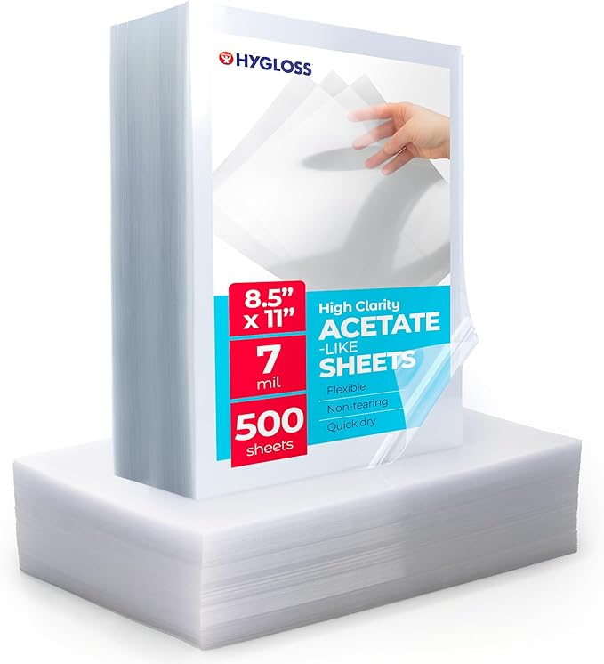 Hygloss 8.5" x 11" Acetate Paper by HyglossProductsInc