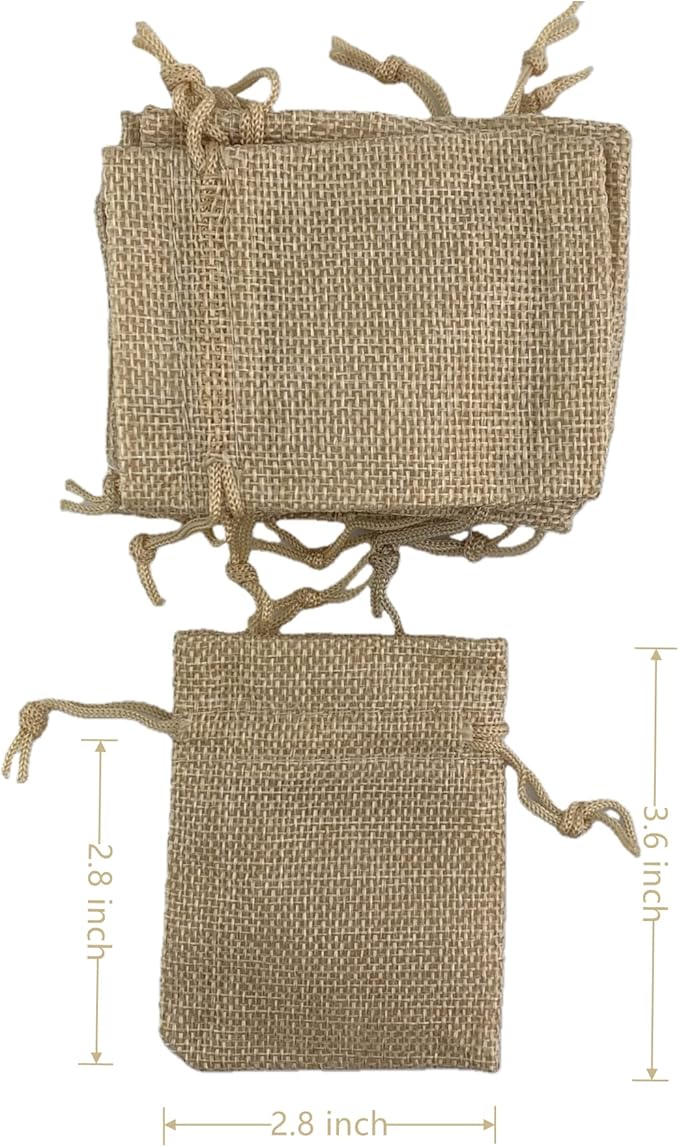 Palmhomee Pack of 25 Burlap Gift Bags - Image 3