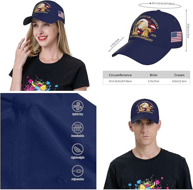 USA Flag Baseball Cap American Patriotic Trucker Hat Father Dad Mother Mom Adjustable Sportswear Hat for Men Women Adults