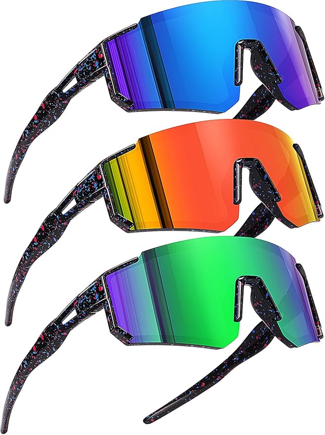 SEKKAF Youth Baseball Sunglasses Kids Sports Sunglasses for Boys Girls Softball Cycling Glasses UV400 Protection