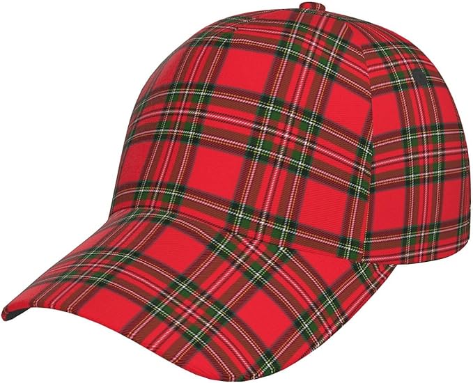 Vintage Cute Plaid Baseball Cap for Men Women,Adjustable Dad Hat Baseball Hat Summer Snapback Cap Outdoor