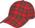 Vintage Cute Plaid Baseball Cap for Men Women,Adjustable Dad Hat Baseball Hat Summer Snapback Cap Outdoor