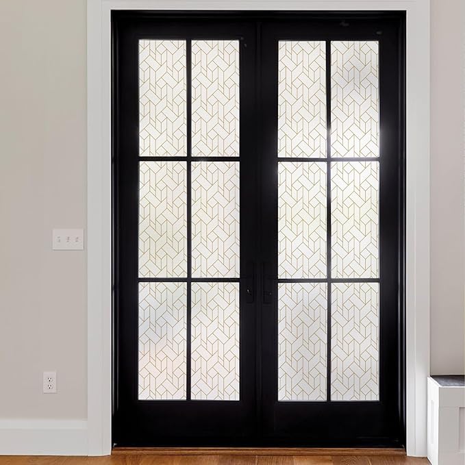 DKTIE Geometric Art Stained Glass Window Film Bathroom Window Privacy Film - Image 5