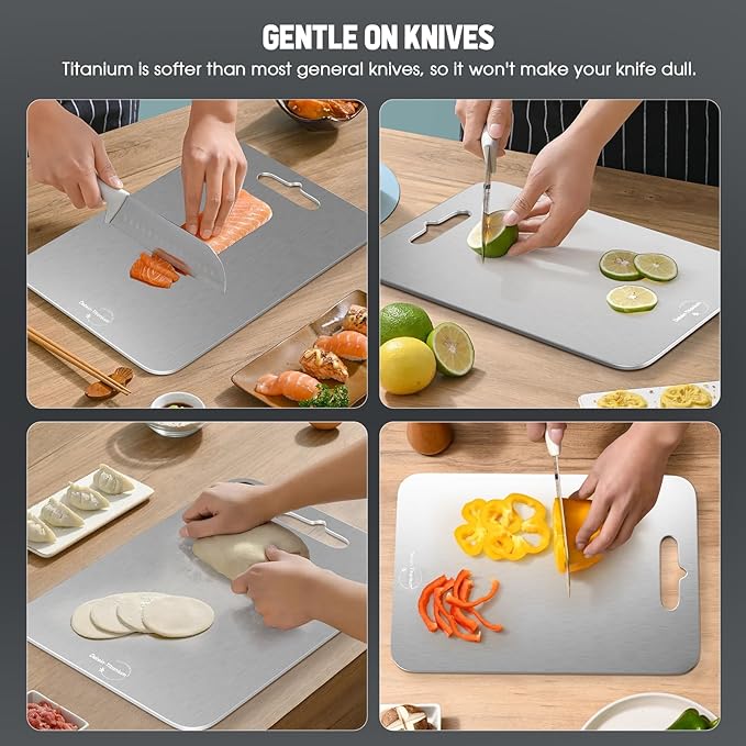 Titanium Cutting Board, 100% Pure Titanium, 2mm Thick, Rectangular, Stain - Image 5