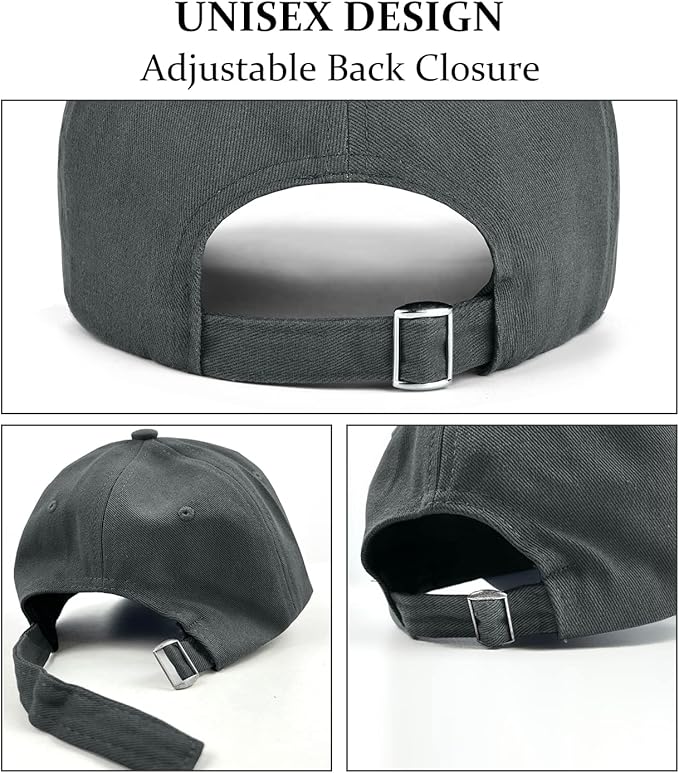 3 Pack Unisex Cotton Baseball Cap Adjustable Unconstructed Plain Sport Dad Golf Hat for Men and Women