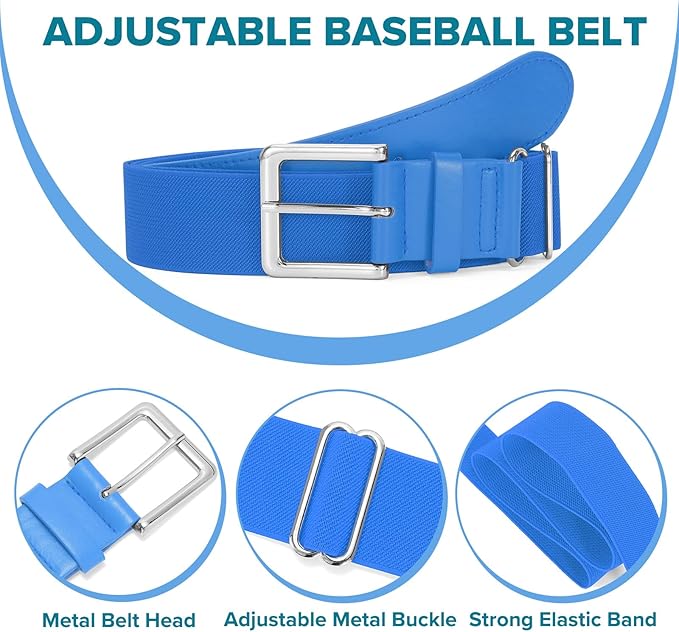 Baseball Socks and Belt Combo for Youth Adult - Softball Socks and Belt for Boys and Girls