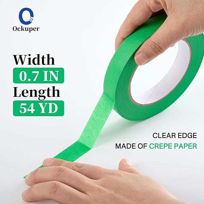 Premium Green Masking Tape, Painters Tape, DIY Paper Arts & Crafts, Spraying - Image 3