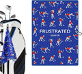 Microfiber Golf Towels (16" X 24") with Carabiner Clip, Waffle Pattern Golf Towel Hook and Loop Fastener, Golf Club Towel, Premium Golf Accessories, Gift for Men, Golfers, Dad (Royal Blue)