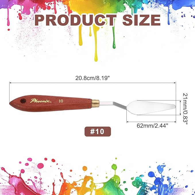 MECCANIXITY Pack of 1 Palette Knife No.10, 8.2" Long Palette Knives - Image 2