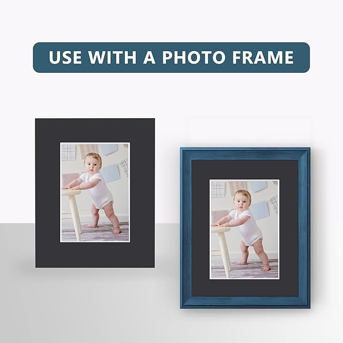 Somime 10 Pack 11x14 Black Picture Mat Kit - Image 7