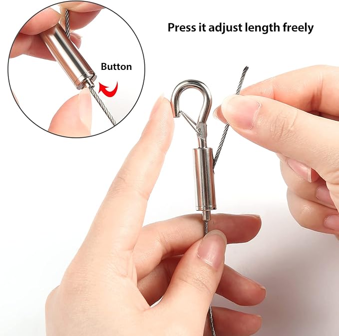 4PCS Picture Hanging Wire Kit Supports 66lbs, Hanging System - Image 3