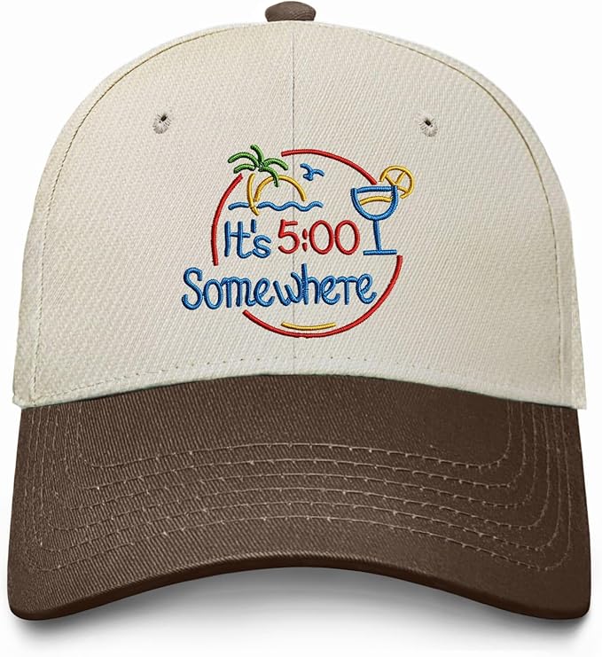 Jimmy Music Buffett Accessories Hats Its 5 Oclock Some Where Baseball Cap Mom Hat Pigment Black Womens Bucket
