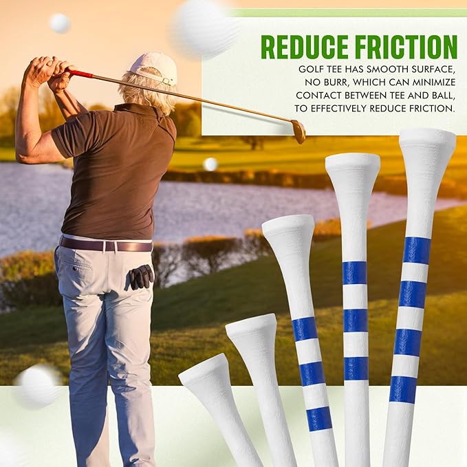 Mudder 600 Pack Golf Tees Bulk Wooden Golf Tees Multicolor Wood for Men Balls Accessories