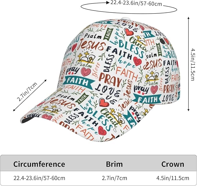 Jesus Baseball Cap Christian Trucker Hat Easter Hats Religion Snapback Cap Adjustable for Women Men