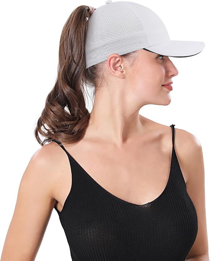 ZTL Women's High Ponytail Baseball Cap Performance Running Hat Quick Dry Mesh Sports Cap Unstructured Dad Trucker Hats