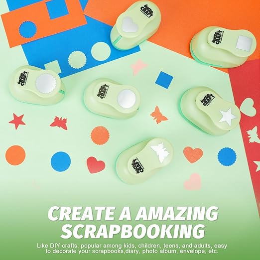 UCEC Hole Punch 1 Inch Craft Hole Punch Shapes, 36 Pieces Hole Puncher - Image 2