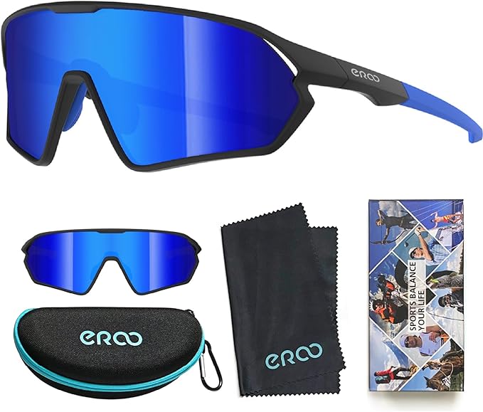 Youth Baseball Polarized Kids Sunglasses for Boys Girls Age 6-12 with Carrying Case Cycling Softball Padel Lightweight