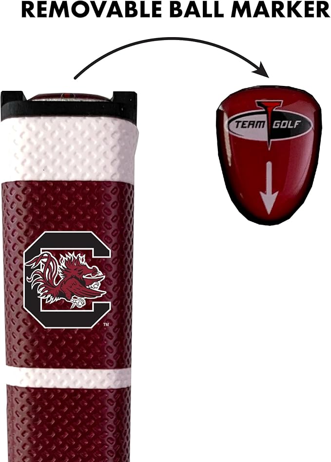 Team Golf NCAA Golf Putter Grip with Removable Gel Top Ball Marker, Durable Wide Grip & Easy to Control