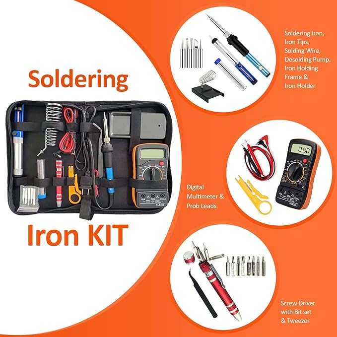 Electric Sodering Iron Kit set 110V 60W Adjustable Temperature Soldering Iron - Image 2