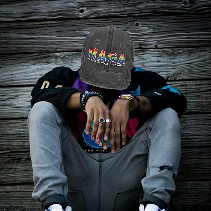 Gay Pride Rainbow Trucker Hat for Men and Women LGBT Embroidered Adjustable Washable LGBTQ Baseball Cap Gifts