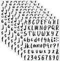 Outus 576 Pieces 8 Sheets Letters Stickers Self Adhesive Vinyl Letter Alphabet by Outus