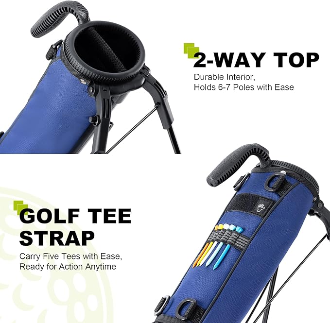UNIHIMAL Golf Lightweight Stand Carry Bag– Easy to Carry and Durable Pitch n Putt Golf Bag for The Driving Range, Par 3 and Executive Courses–31.5 inches Tall