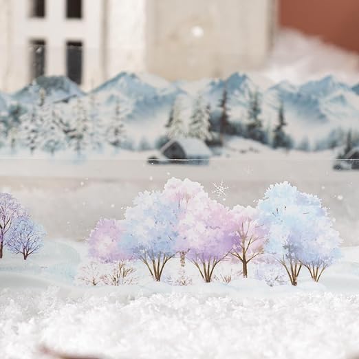 6 Rolls Winter PET Washi Tape, Nature Landscape Tape Stickers - Image 5
