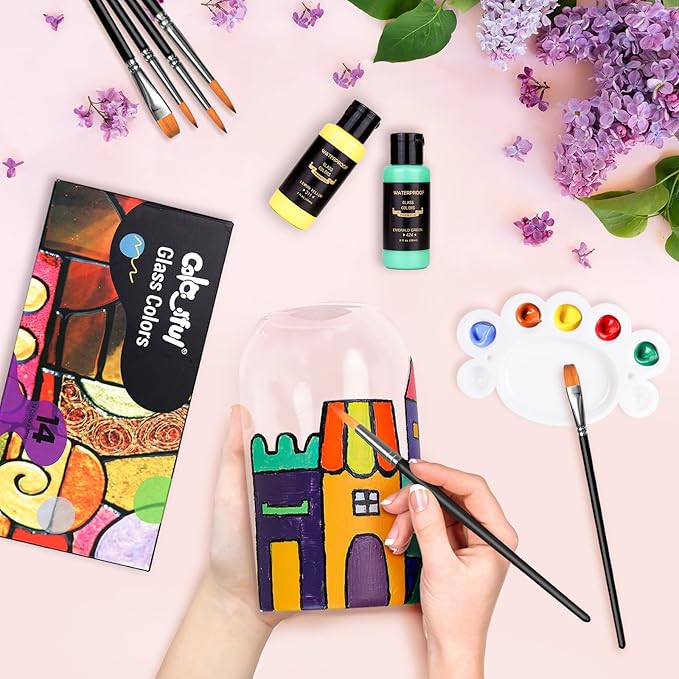 Colorful Stain Glass Paint Set - Image 3
