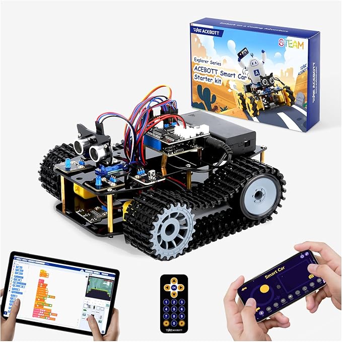 Robotics Kit for Kids Ages 8–12, Smart Robot Tank Car Compatible by ACEBOTT