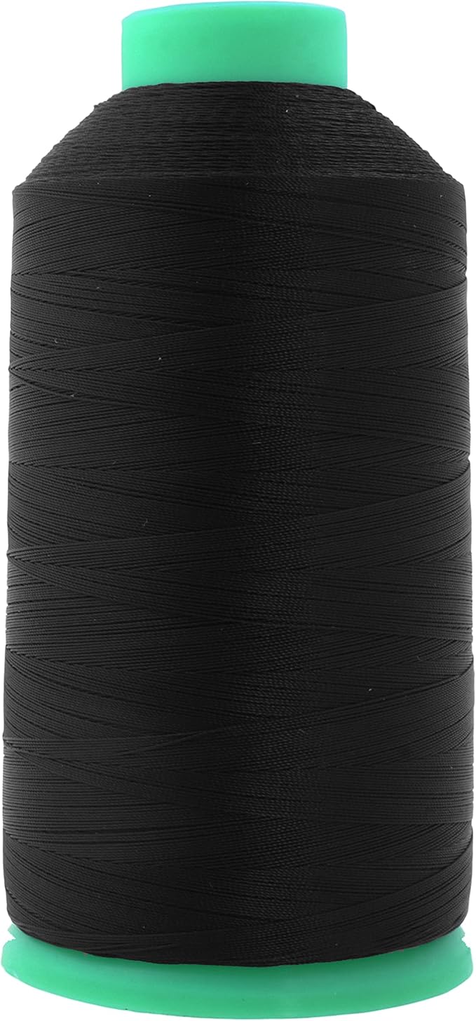 Mandala Crafts Bonded Nylon Thread Black Heavy Duty Sewing Threads by MandalaCrafts