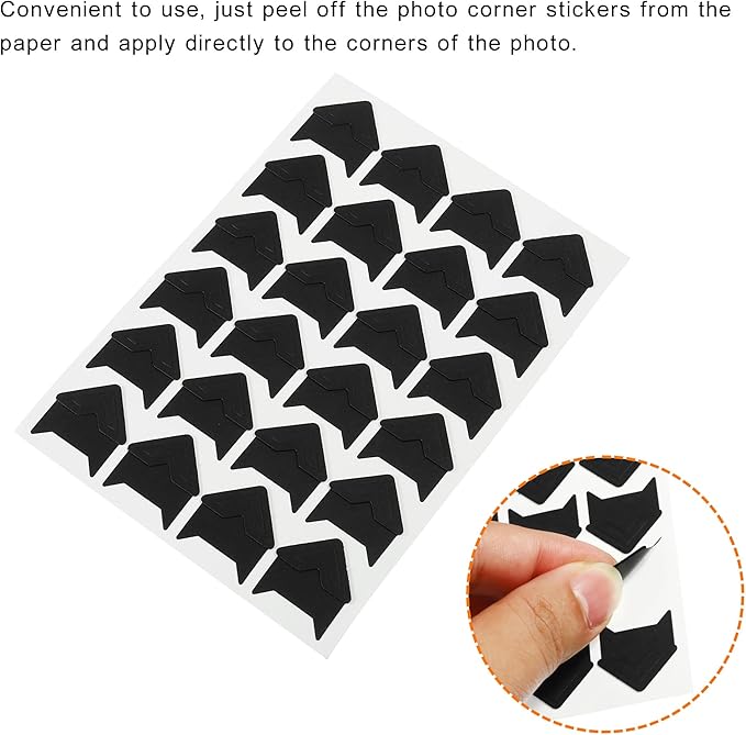 PATIKIL Photo Corners, 10 Sheets/240 Pcs Self Adhesive DIY Picture Mounting - Image 4